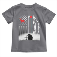 Bow Deer Hunting Toddler T Shirt American Flag Hunter Gift - Wonder Print Shop