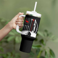 Bow Deer Hunting Tumbler With Handle American Flag Hunter Gift