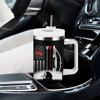 Bow Deer Hunting Tumbler With Handle American Flag Hunter Gift