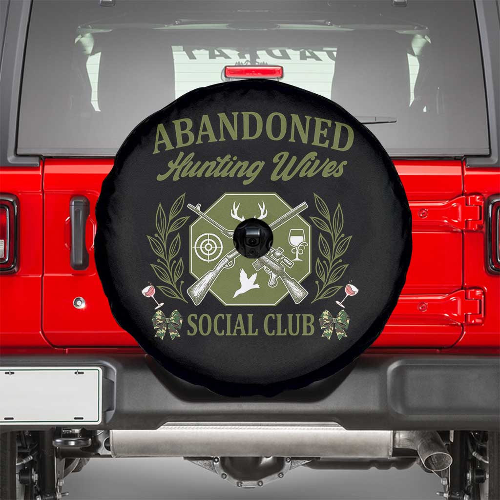 Funny Hunter Wife Spare Tire Cover Abandoned Hunting Wives Social Club - Wonder Print Shop