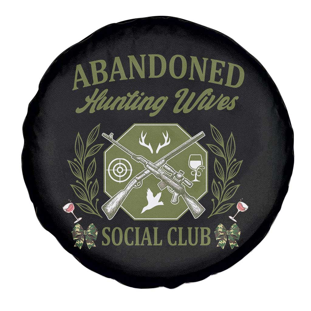 Funny Hunter Wife Spare Tire Cover Abandoned Hunting Wives Social Club - Wonder Print Shop