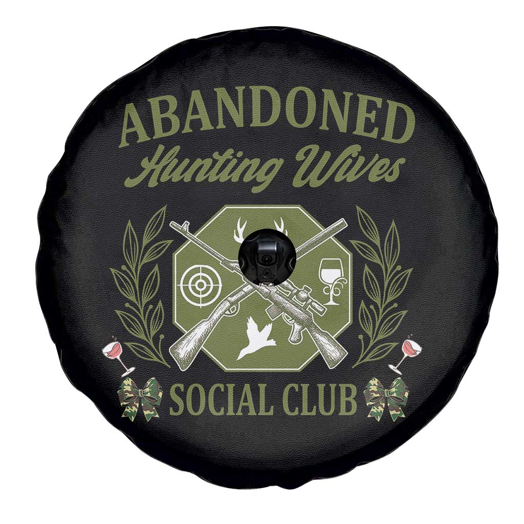 Funny Hunter Wife Spare Tire Cover Abandoned Hunting Wives Social Club - Wonder Print Shop