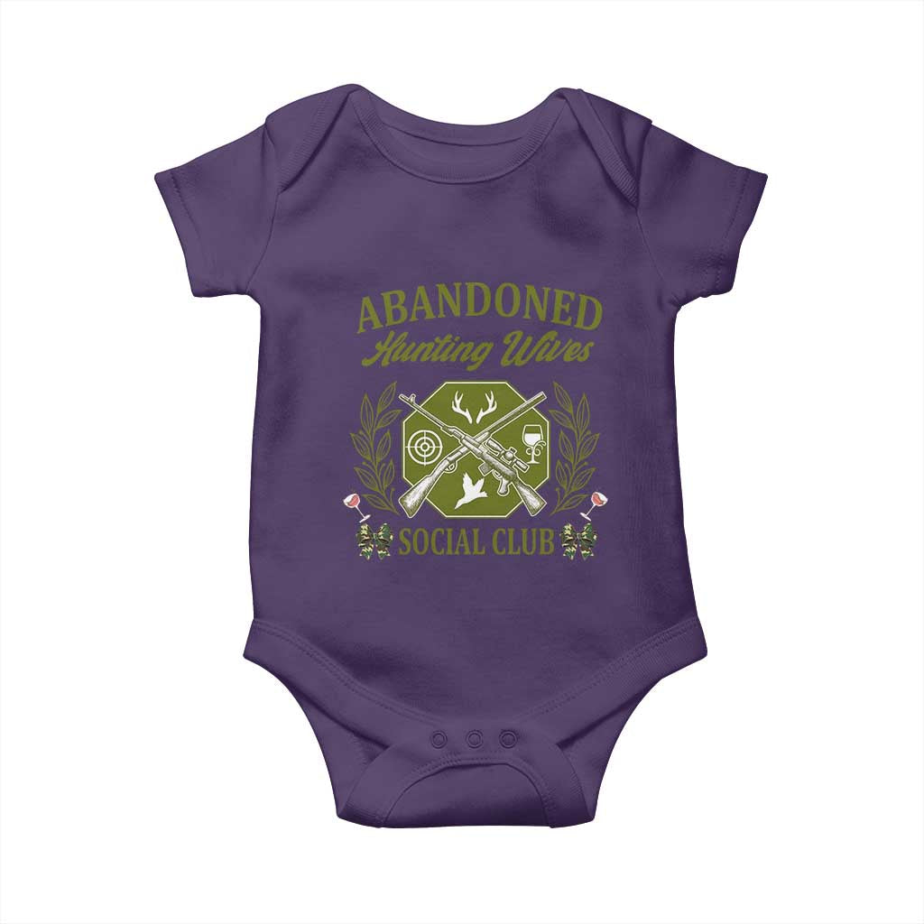 Funny Hunter Wife Baby Onesie Abandoned Hunting Wives Social Club - Wonder Print Shop