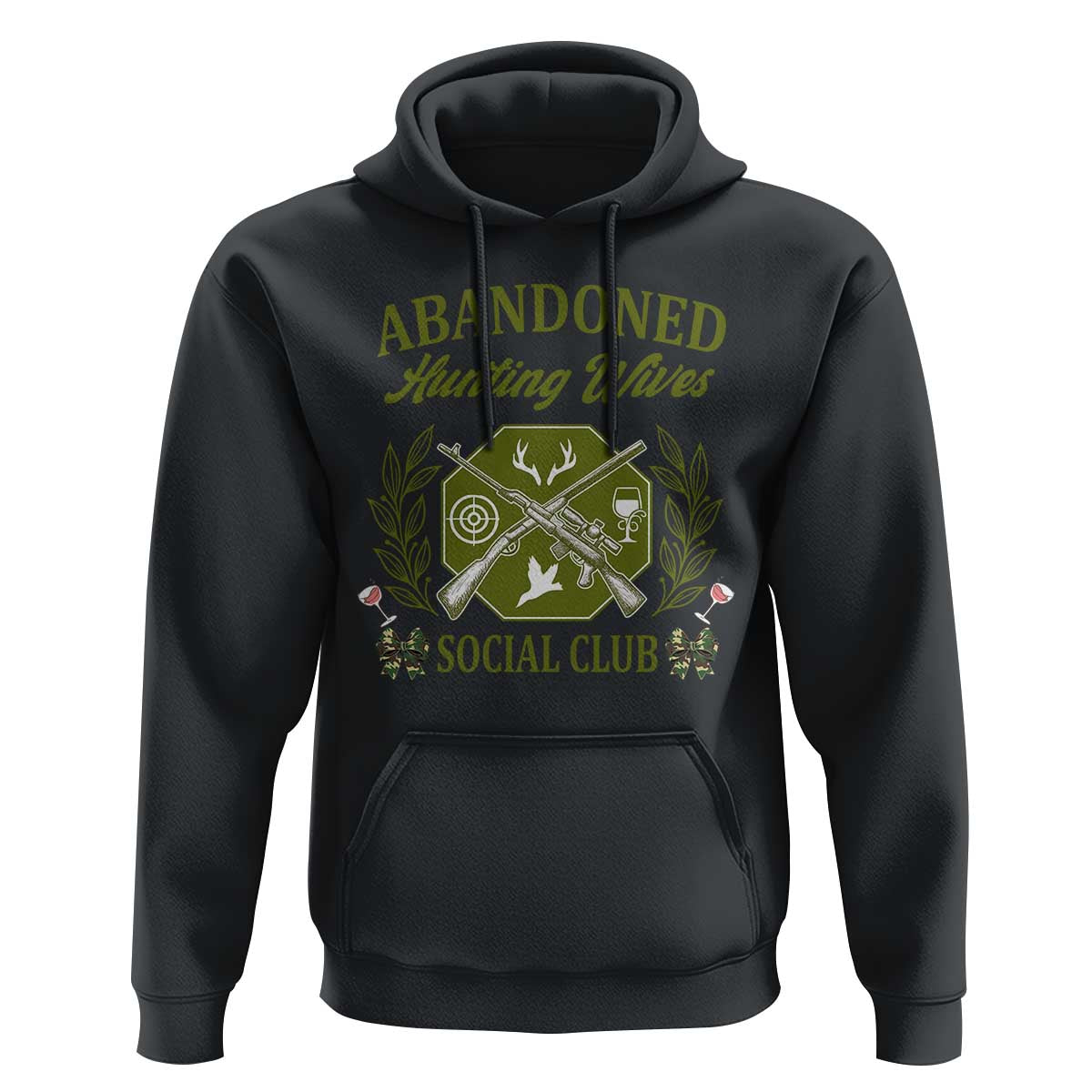 Funny Hunter Wife Hoodie Abandoned Hunting Wives Social Club - Wonder Print Shop