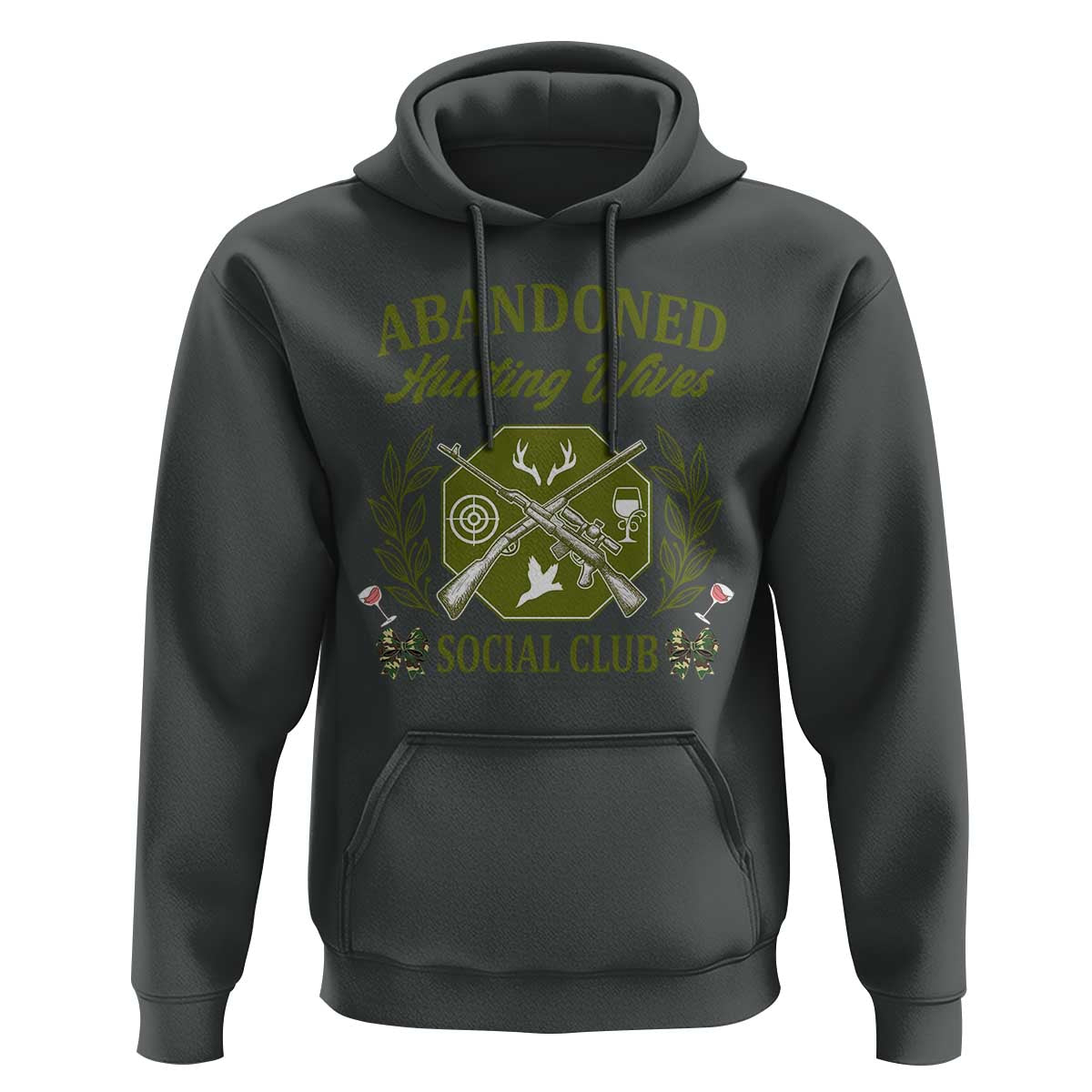 Funny Hunter Wife Hoodie Abandoned Hunting Wives Social Club - Wonder Print Shop