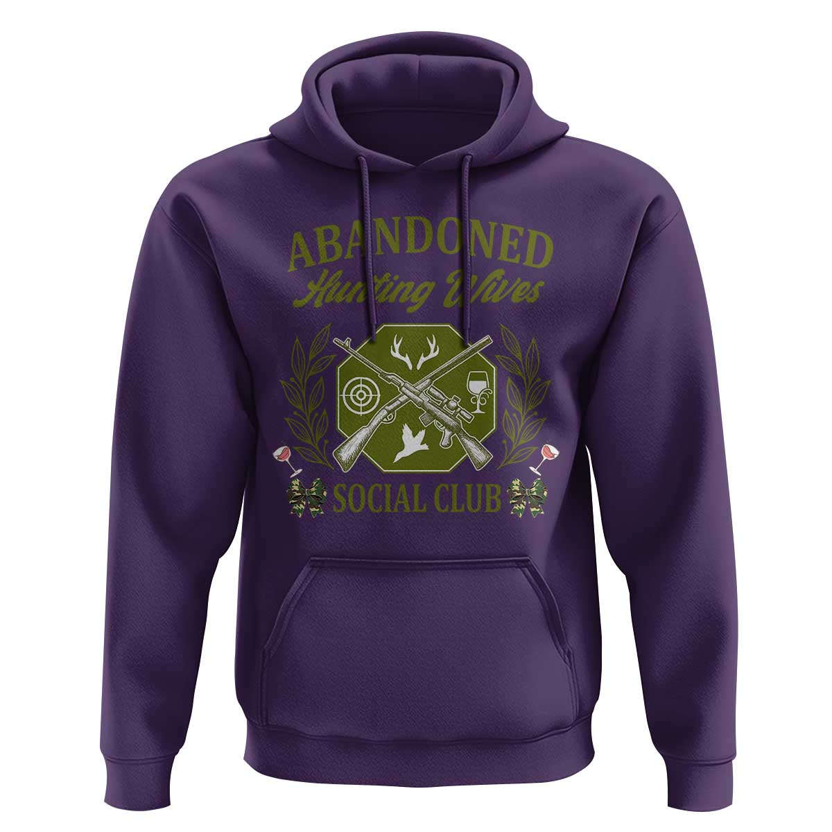 Funny Hunter Wife Hoodie Abandoned Hunting Wives Social Club - Wonder Print Shop