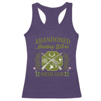 Funny Hunter Wife Racerback Tank Top Abandoned Hunting Wives Social Club - Wonder Print Shop