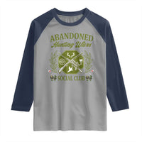 Funny Hunter Wife Raglan Shirt Abandoned Hunting Wives Social Club - Wonder Print Shop