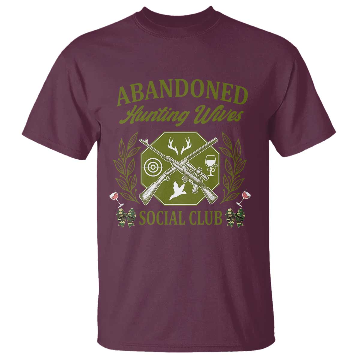 Funny Hunter Wife T Shirt Abandoned Hunting Wives Social Club - Wonder Print Shop