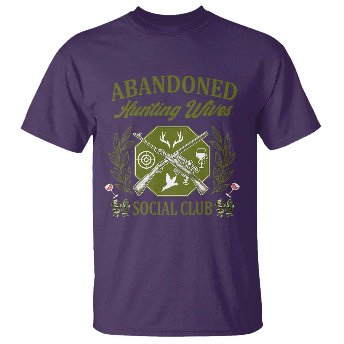 Funny Hunter Wife T Shirt Abandoned Hunting Wives Social Club - Wonder Print Shop
