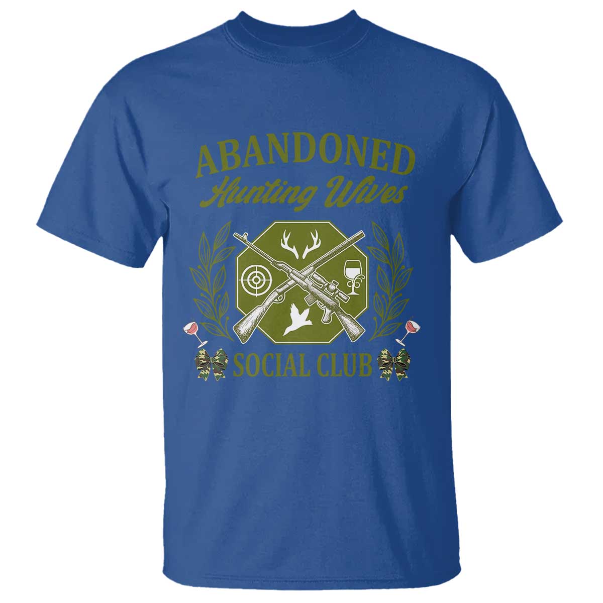 Funny Hunter Wife T Shirt Abandoned Hunting Wives Social Club - Wonder Print Shop