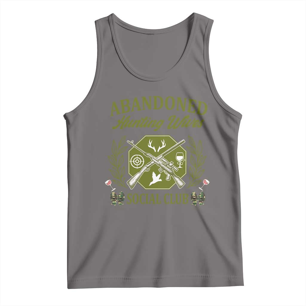 Funny Hunter Wife Tank Top Abandoned Hunting Wives Social Club - Wonder Print Shop