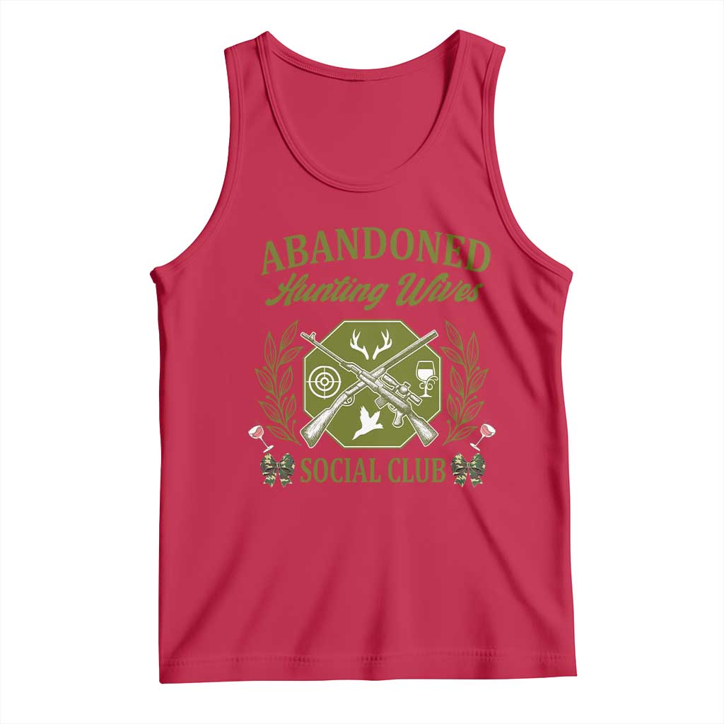 Funny Hunter Wife Tank Top Abandoned Hunting Wives Social Club - Wonder Print Shop