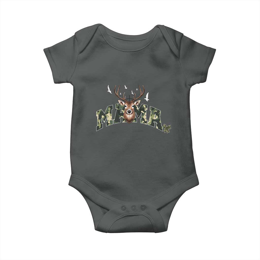 Mama Hunting Life Baby Onesie Deer Head Camo Gift - Wonder Print Shop