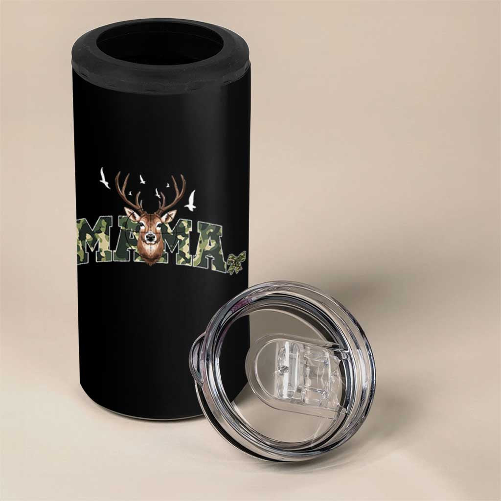 Mama Hunting Life 4 in 1 Can Cooler Tumbler Deer Head Camo Gift
