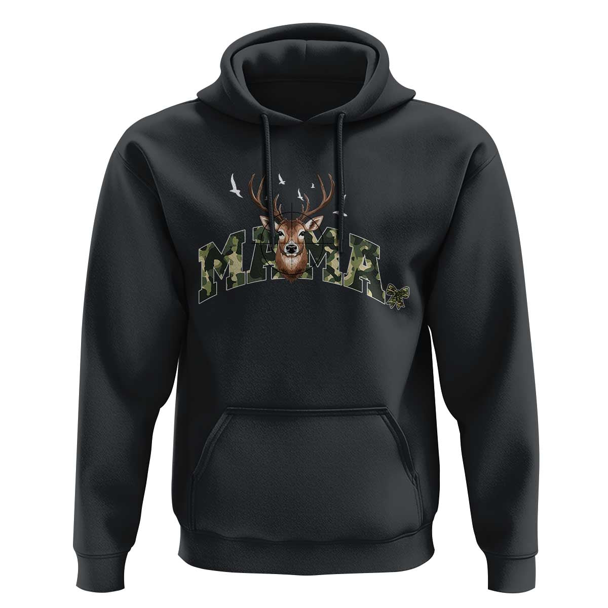 Mama Hunting Life Hoodie Deer Head Camo Gift - Wonder Print Shop