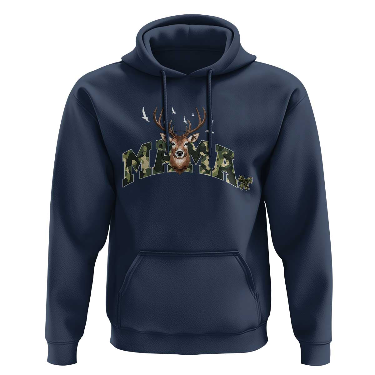 Mama Hunting Life Hoodie Deer Head Camo Gift - Wonder Print Shop