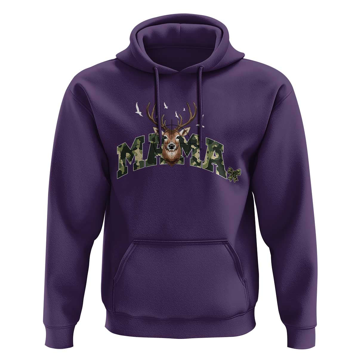 Mama Hunting Life Hoodie Deer Head Camo Gift - Wonder Print Shop