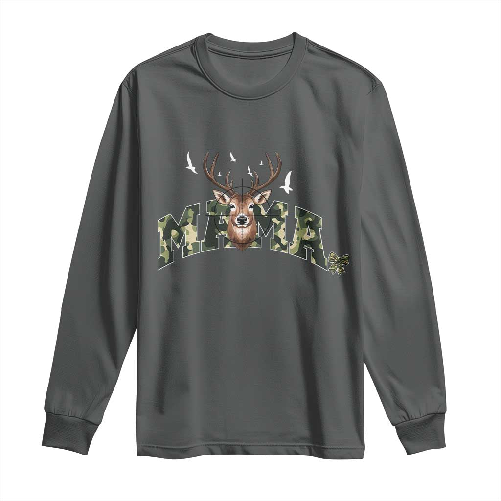 Mama Hunting Life Long Sleeve Shirt Deer Head Camo Gift - Wonder Print Shop
