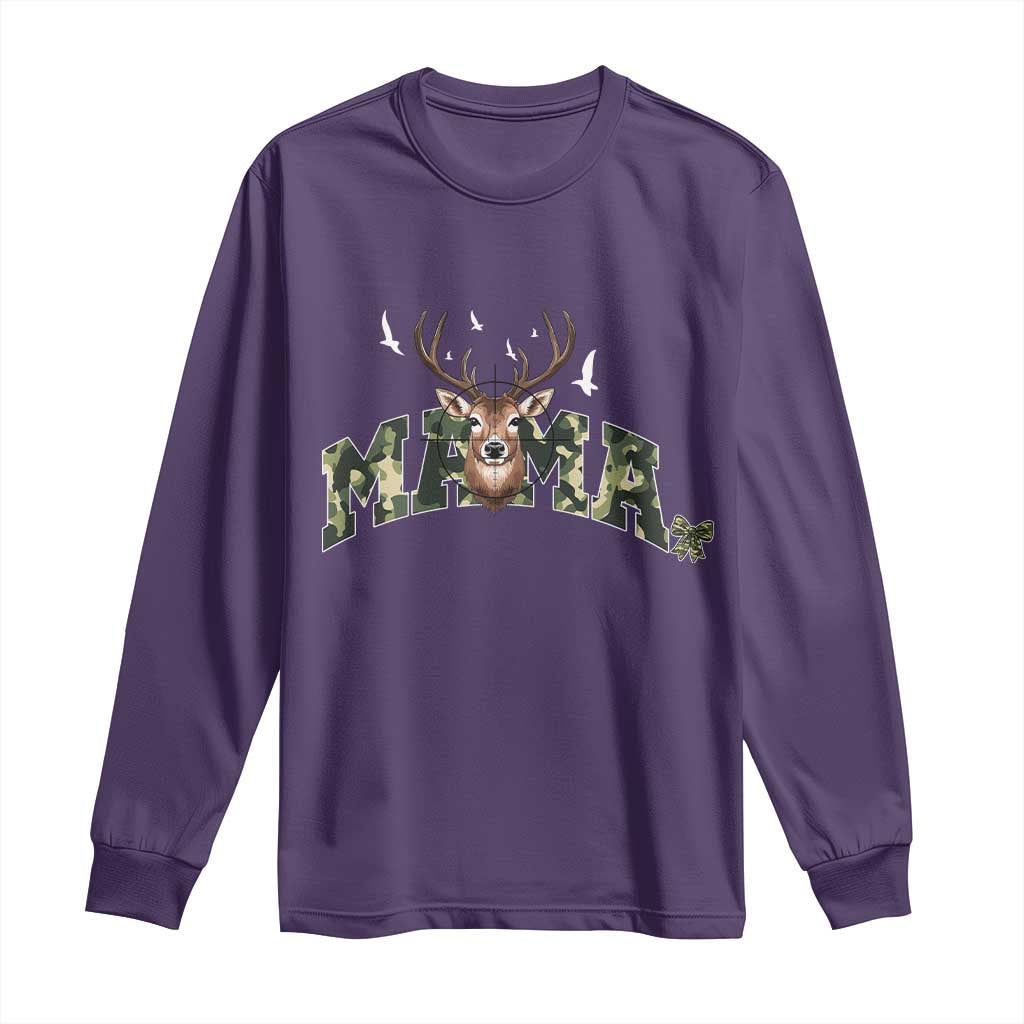 Mama Hunting Life Long Sleeve Shirt Deer Head Camo Gift - Wonder Print Shop
