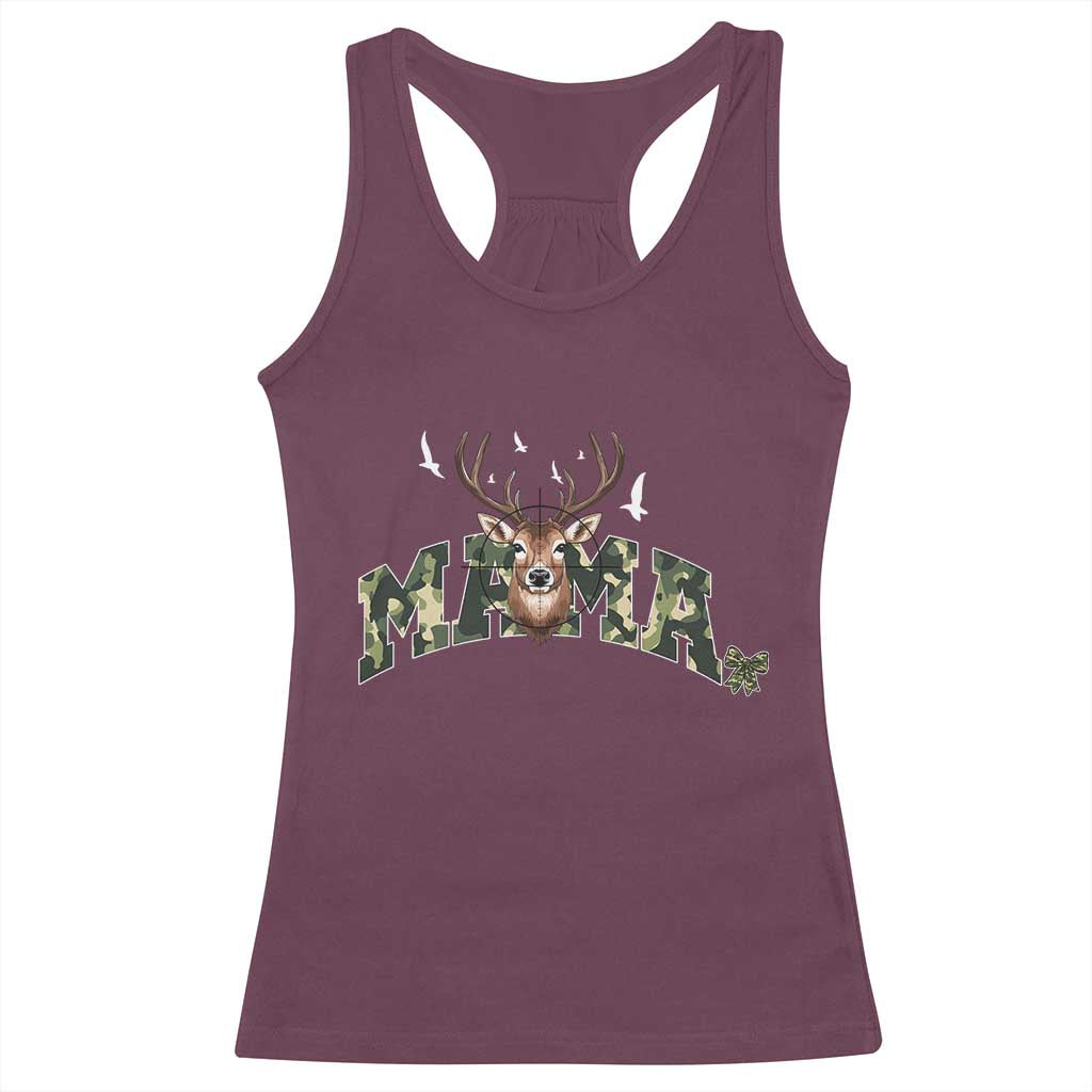 Mama Hunting Life Racerback Tank Top Deer Head Camo Gift - Wonder Print Shop