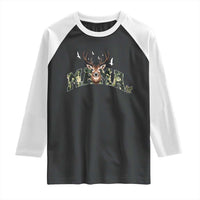 Mama Hunting Life Raglan Shirt Deer Head Camo Gift - Wonder Print Shop