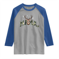 Mama Hunting Life Raglan Shirt Deer Head Camo Gift - Wonder Print Shop