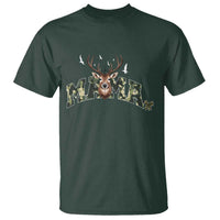 Mama Hunting Life T Shirt Deer Head Camo Gift - Wonder Print Shop