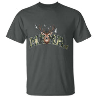 Mama Hunting Life T Shirt Deer Head Camo Gift - Wonder Print Shop