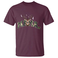 Mama Hunting Life T Shirt Deer Head Camo Gift - Wonder Print Shop