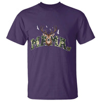 Mama Hunting Life T Shirt Deer Head Camo Gift - Wonder Print Shop