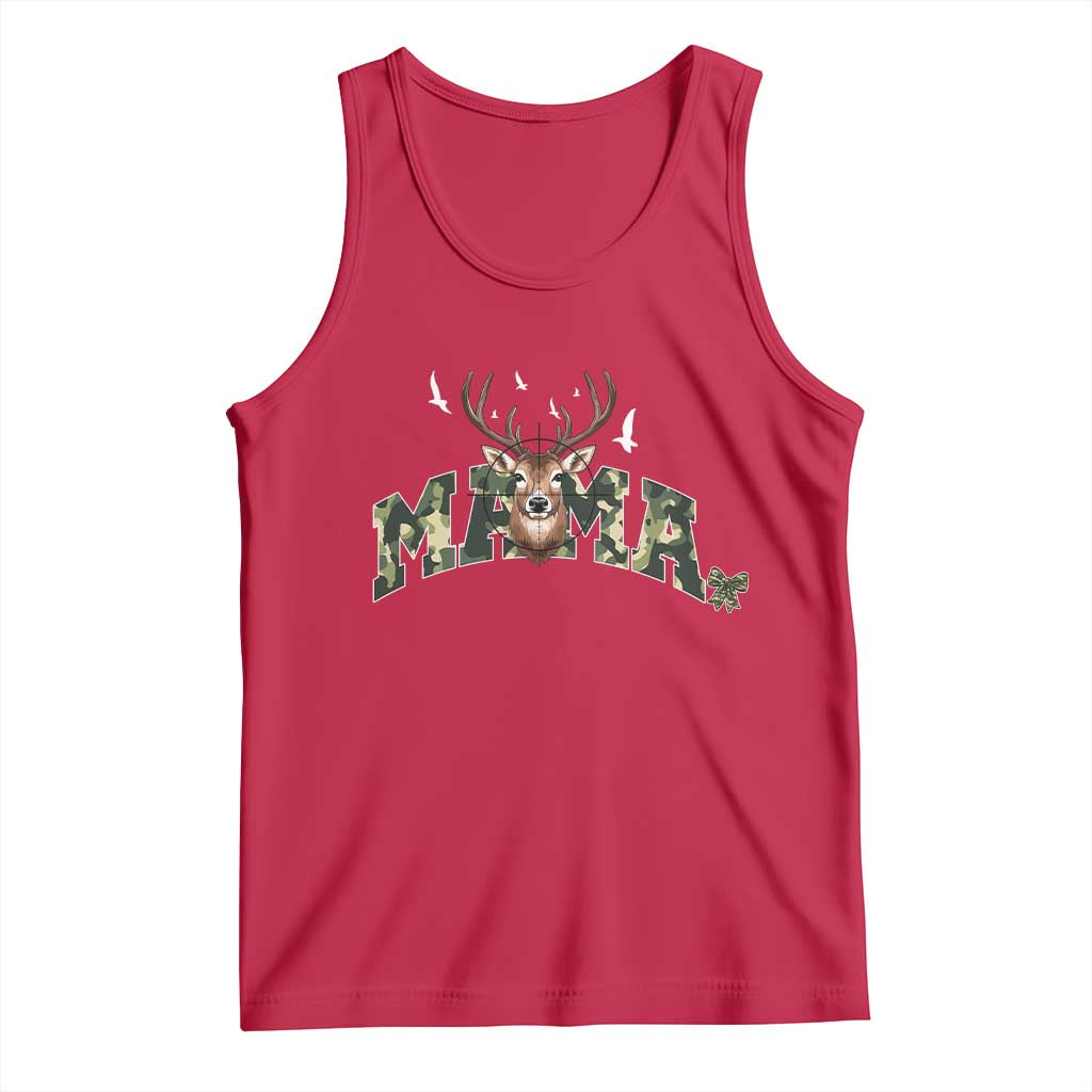 Mama Hunting Life Tank Top Deer Head Camo Gift - Wonder Print Shop
