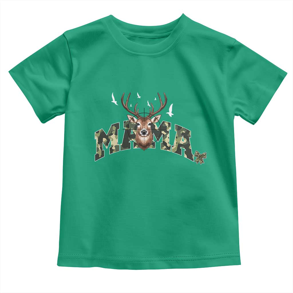 Mama Hunting Life Toddler T Shirt Deer Head Camo Gift - Wonder Print Shop