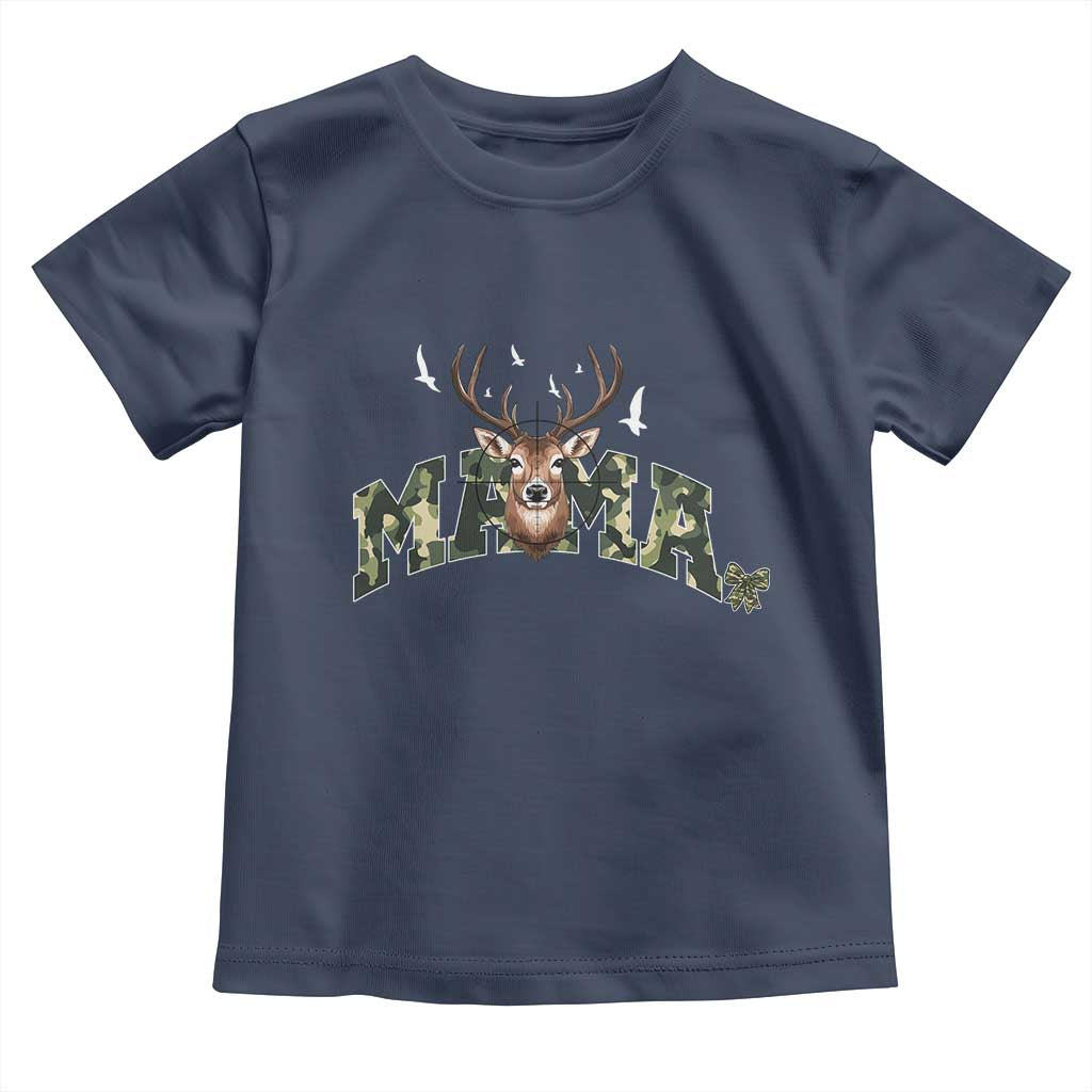 Mama Hunting Life Toddler T Shirt Deer Head Camo Gift - Wonder Print Shop