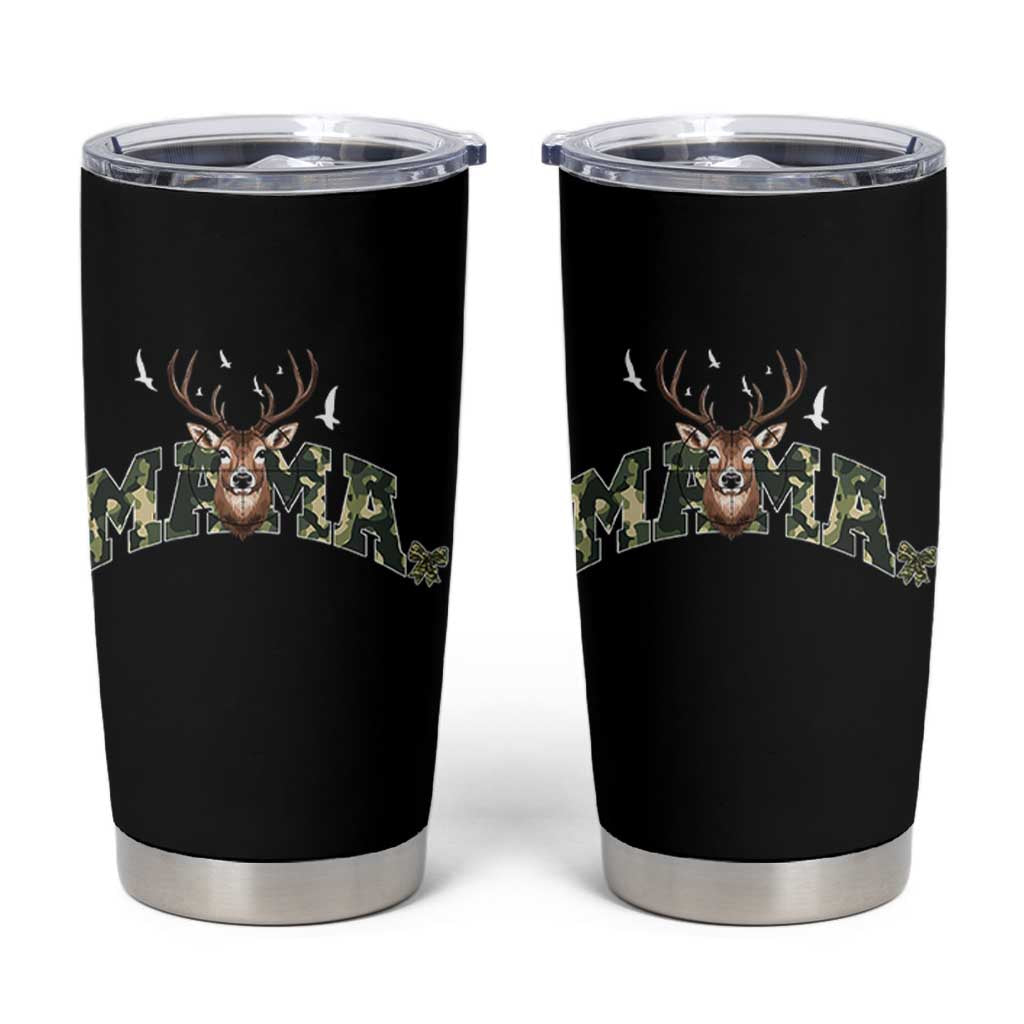 Mama Hunting Life Tumbler Cup Deer Head Camo Gift