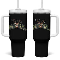 Mama Hunting Life Tumbler With Handle Deer Head Camo Gift