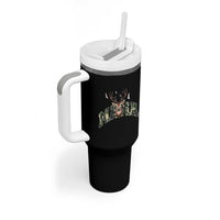 Mama Hunting Life Tumbler With Handle Deer Head Camo Gift