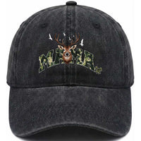 Mama Hunting Life Washed Cotton Baseball Cap Deer Head Camo Gift