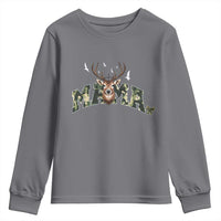 Mama Hunting Life Youth Sweatshirt Deer Head Camo Gift - Wonder Print Shop