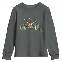 Mama Hunting Life Youth Sweatshirt Deer Head Camo Gift - Wonder Print Shop