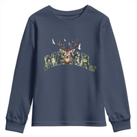 Mama Hunting Life Youth Sweatshirt Deer Head Camo Gift - Wonder Print Shop