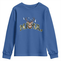 Mama Hunting Life Youth Sweatshirt Deer Head Camo Gift - Wonder Print Shop