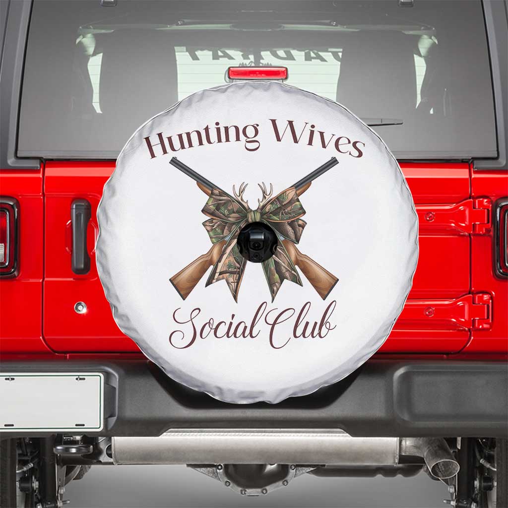 Funny Hunter Wife Spare Tire Cover Hunting Wives Social Club - Wonder Print Shop