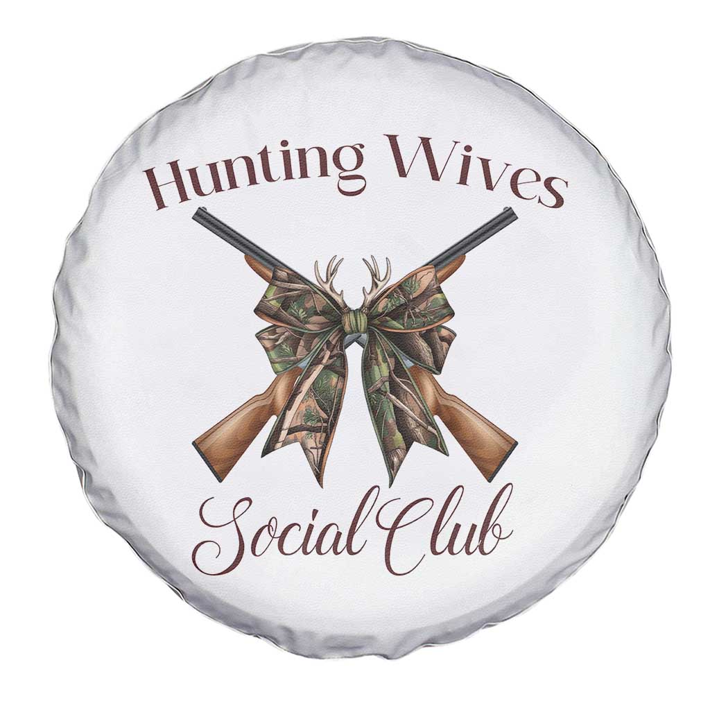 Funny Hunter Wife Spare Tire Cover Hunting Wives Social Club - Wonder Print Shop