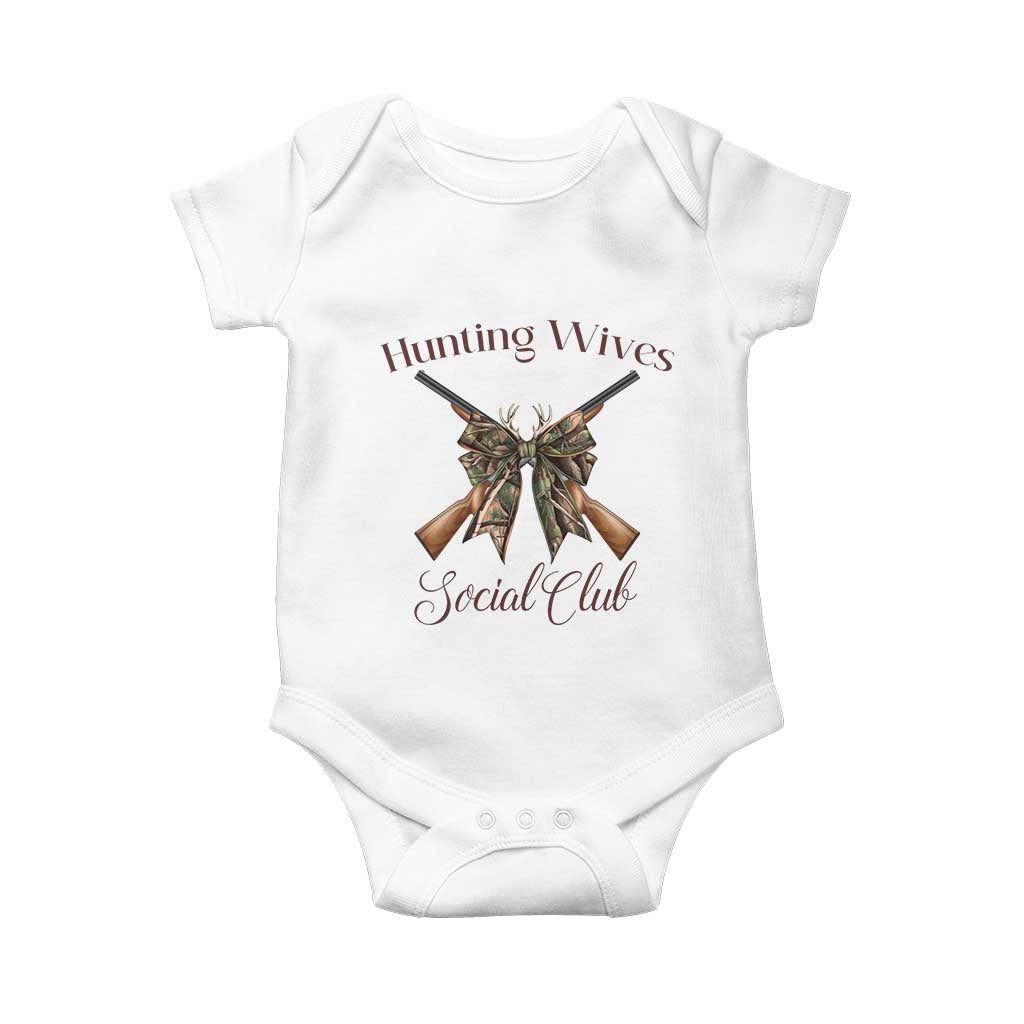 Funny Hunter Wife Baby Onesie Hunting Wives Social Club - Wonder Print Shop
