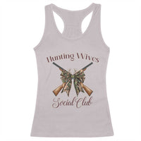Funny Hunter Wife Racerback Tank Top Hunting Wives Social Club - Wonder Print Shop