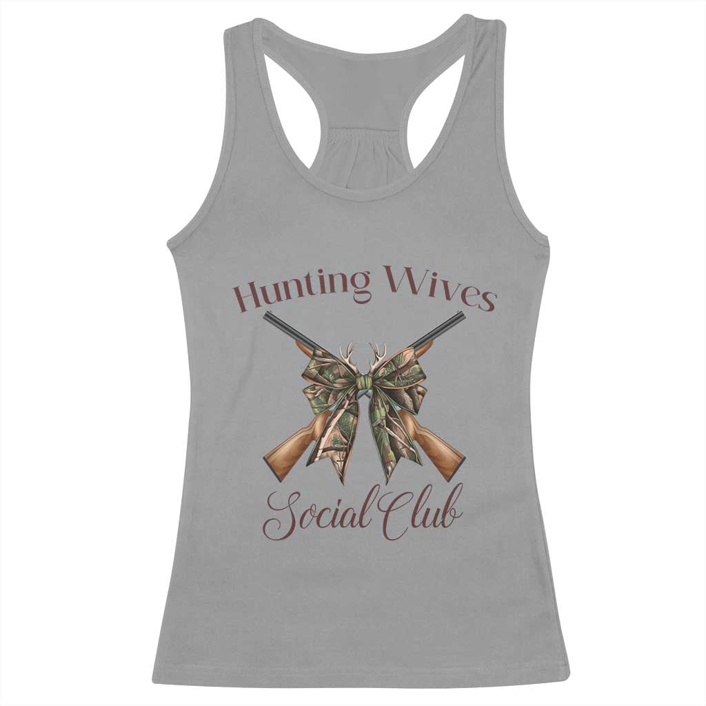 Funny Hunter Wife Racerback Tank Top Hunting Wives Social Club - Wonder Print Shop