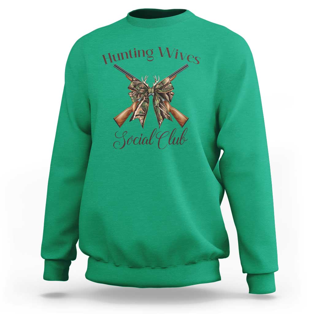 Funny Hunter Wife Sweatshirt Hunting Wives Social Club - Wonder Print Shop