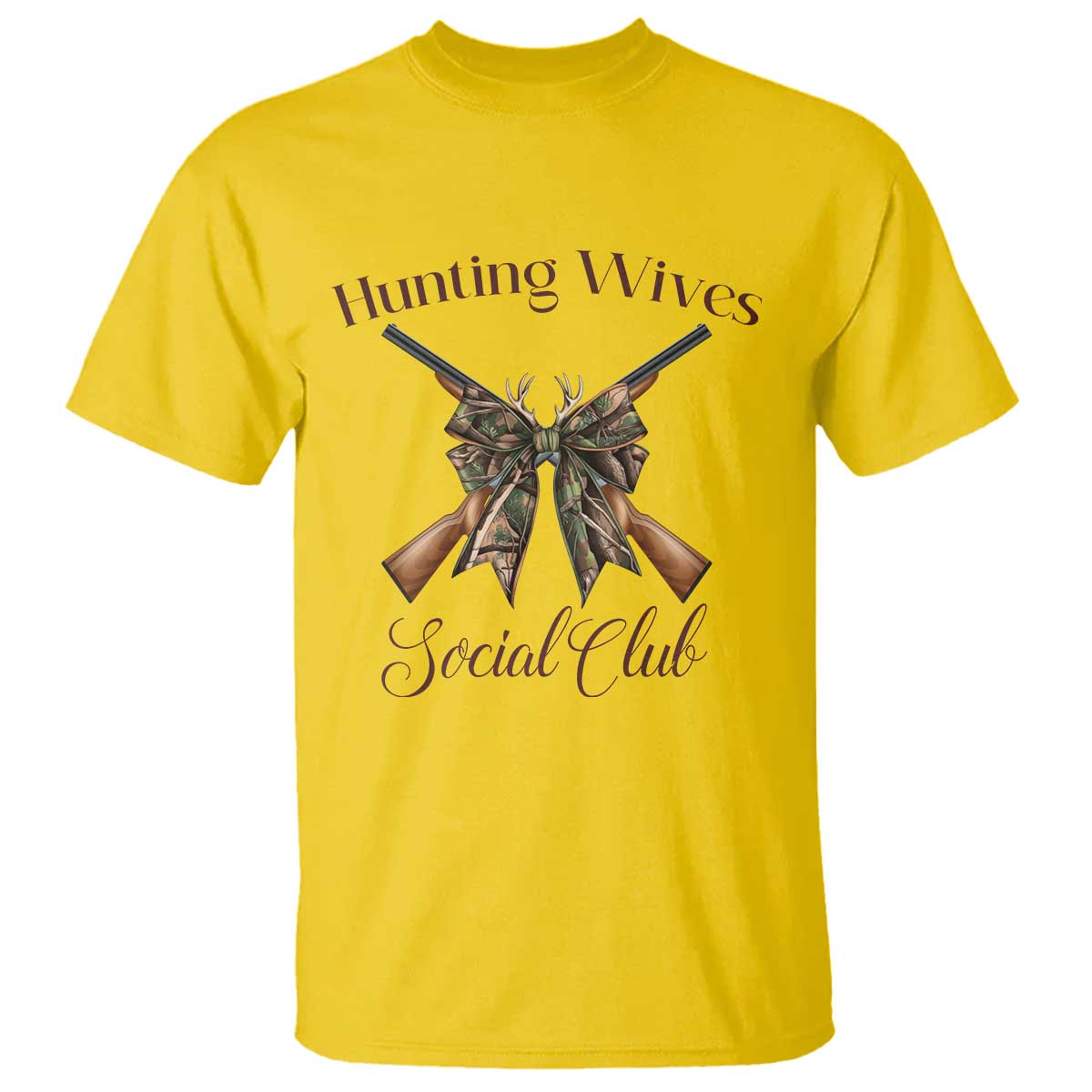 Funny Hunter Wife T Shirt Hunting Wives Social Club - Wonder Print Shop