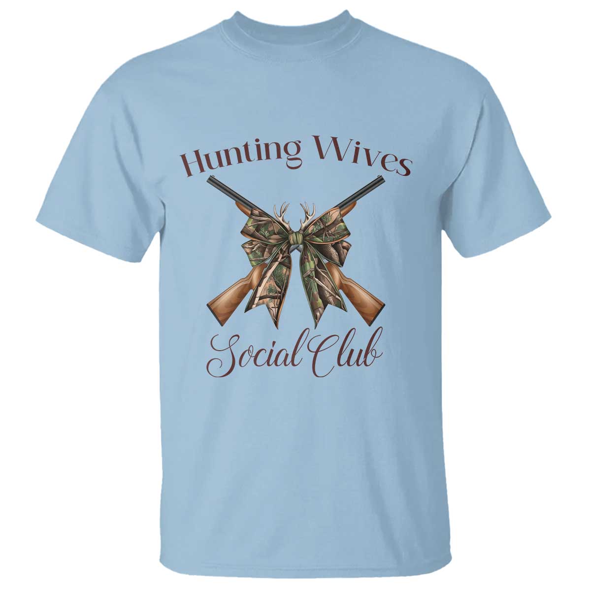 Funny Hunter Wife T Shirt Hunting Wives Social Club - Wonder Print Shop